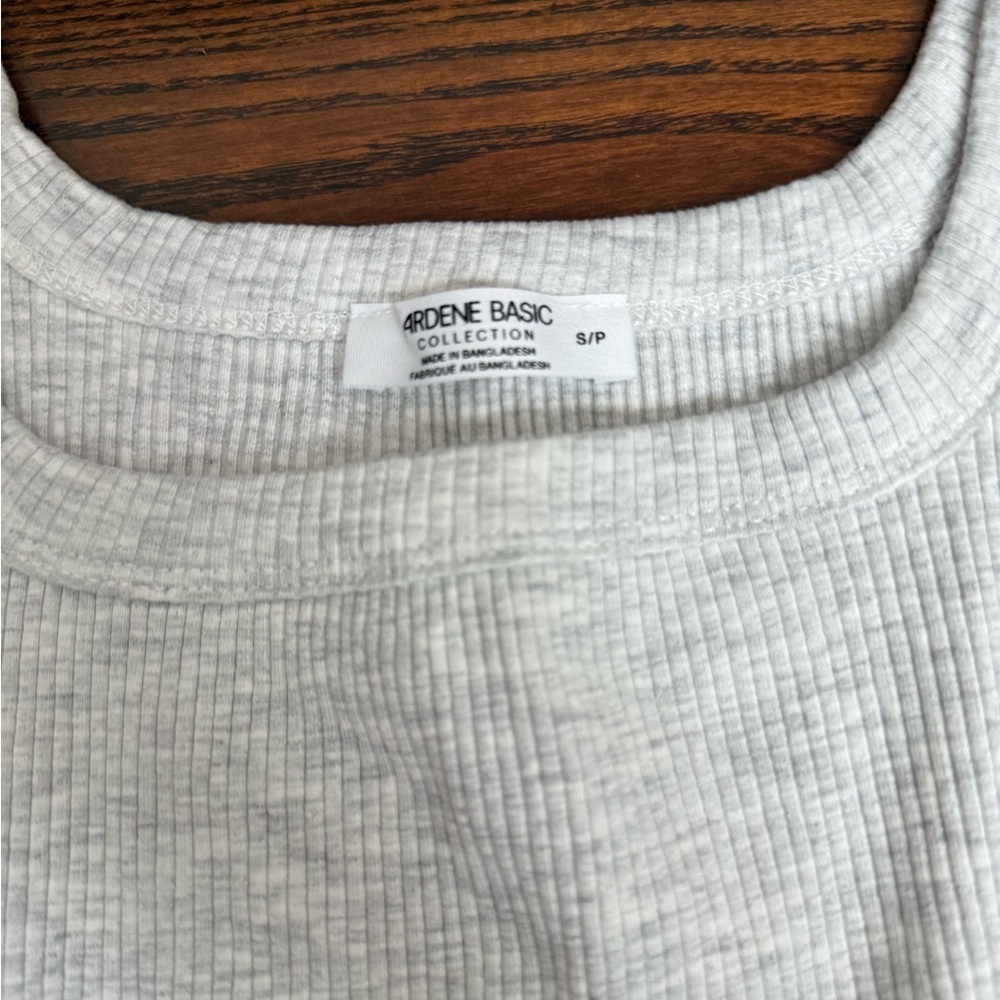 Light Gray Ribbed Tank Top - Picture 4 of 4